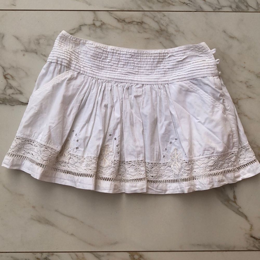 Fiorucci Baby Angel! Made in Italy. Summery 100% Cotton Mini  Skirt. Elaborated.